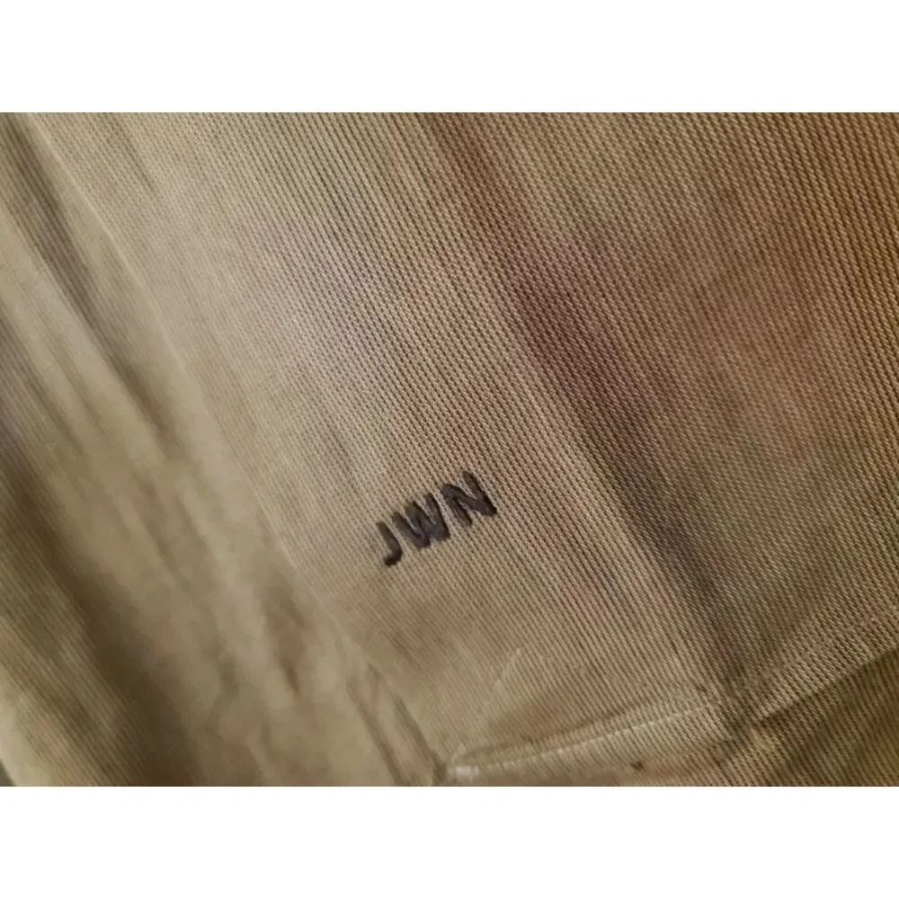 John W. Nordstrom Men's Dress Shirt Size 17 1/2-34 Olive Green Embroidered JWN - Picture 4 of 6